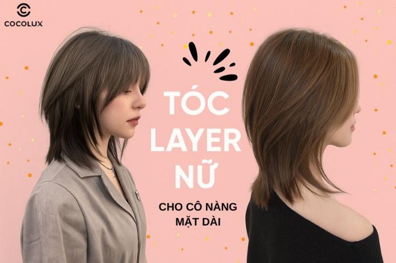 Kiểu tóc layer nữ dài thẳng mềm mại, tôn lên vẻ đẹp thanh tú của khuôn mặt, phù hợp với nhiều phong cách